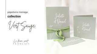 FairePart Mariage Vert Sauge [upl. by Yahska]