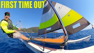 Hobie 16 Testing New Gear Easy Launch Speed Run [upl. by Mcclenaghan]