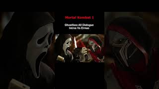 Mortal Kombat 1  Ghostface All Dialogue Intros Vs Ermac And Nitara [upl. by Yendor]