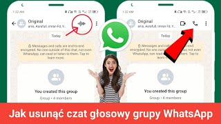 Jak usunąć czat głosowy grupy WhatsApp Jak wyłączyć czat głosowy grupy WhatsApp 2025 [upl. by Idoc]