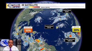 WKRG Tropical Update SUN 4 PM  Tracking Multiple Named Storms [upl. by Erihppas]