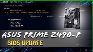 ASUS PRIME Z490P BIOS UPDATE [upl. by Milewski]