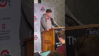 Ohio State QB Will Howard speaks on Penn State matchup [upl. by Arikahc]