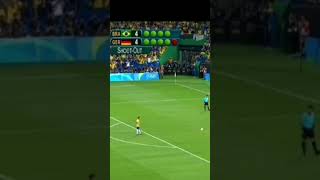 When neymar jr scored a winning penalty for Brazil in the Olympics🐐😢 football neymarjr [upl. by Iturhs]