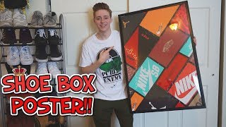 HOW TO MAKE POSTER WITH SHOE BOXES  Shoe Box Art Tutorial [upl. by Sifan]