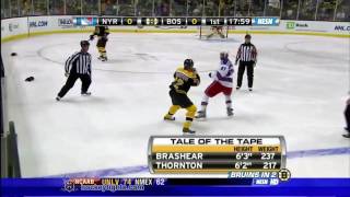 Donald Brashear vs Shawn Thornton Jan 9 2010  NESN feed [upl. by Luise]