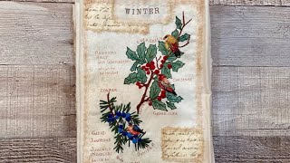 roxysjournalofstitchery  Field Notes  Winter Berries Finished [upl. by Shuler749]