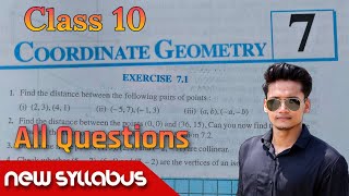 Class 10 Ex71 Q1 to Q10 Coordinate Geometry Chapter 7 maths NCERT NEW Syllabus CBSE Rajmith [upl. by Hanala]