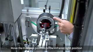 Magnetic rotor automatic balancing machine operation videos Step 3 Calibration [upl. by Ennairol]