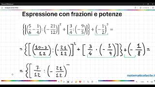 Espressioni con potenze e frazioni  12 [upl. by Aicele]