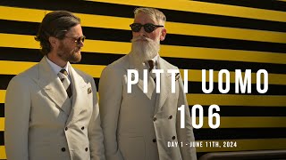 Pitti Uomo 106 Street Style 2024  Mens Clothing and Accessory 2025 Collections Day 1 [upl. by Ilehs]