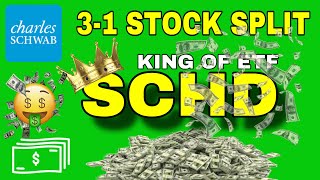 BREAKING  SCHD 3 FOR 1 STOCK SPLIT OCTOBER 10 LOWER PRICE PER SHARE PLUS DIVIDEN INCREASE [upl. by Llenyr52]