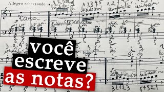 Você escreve as NOTAS MUSICAIS na Partitura [upl. by Nylorak]