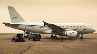 PrivatAir White Airways Airbus ACJ319 Landing at Calgary Airport [upl. by Eikciv]