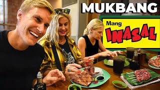 American Family Tries MANG INASAL MUKBANG 🇵🇭 1st Time Ever [upl. by Blodget]