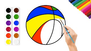 🖌️How to Draw a perfect Ball🏀  कैसे बनाएं आसान Basketball shorts drawingforkids [upl. by Tray]