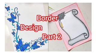 assignment front page design border design for project cute project work designs part 2 [upl. by Enahs311]