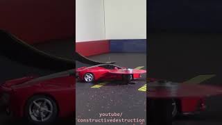 RC Ferrari vs Spinning Blade  RC Car Destroyed  shorts [upl. by Amitie]