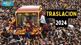 Traslacion 2024 Imahe ng Itim na Nazareno habang binabaybay ang Carlos Palanca St at mga deboto [upl. by Allenrad]