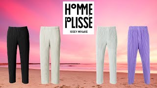 Trying on HOMME PLISSÉ ISSEY MIYAKE Pants [upl. by Dyl]