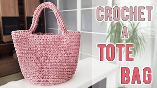 How to crochet TOTE BAG  Very popular and easy to crochet BAG  Crochet tutorial for BEGINNERS [upl. by Karub]