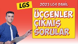 8sınıf Üçgenler LGSde Çıkmış Sorular 2023 dahil  PDF [upl. by Huntley674]