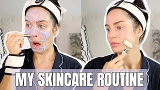 Homebody Skincare Routine My Brightening Facial Regimen \\ Chloe Morello [upl. by Odele]