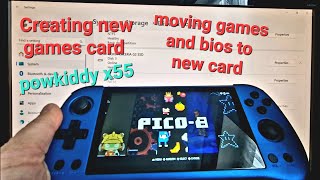 powkiddy x55 Jelos updating games  new games card [upl. by Livvy]