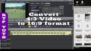 Magix Movie Edit Pro 2013 How to Convert a 43 Movie into a 169 with no black borders [upl. by Drarrej]