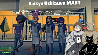 スーパーマーケットとカフェと家電屋を同時に開業できるゲームを４人でプレイ【My Supermarket】 [upl. by Akcirehs]