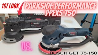 new PARKSIDE PERFORMANCE PPEXS 750A1 Getriebe Exzenterschleifer gear drive VS BOSCH GET 75150 [upl. by Leoni964]