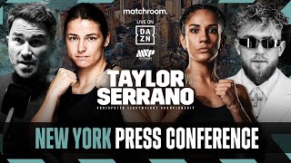 Katie Taylor vs Amanda Serrano  NYC Press Conference With Eddie Hearn amp Jake Paul [upl. by Glasgo652]