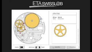 ETA 7750 disassembly and assembly Swisslab [upl. by Genet]