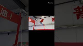 Shang Chunsongs Triple Back Dismount olympicgymnastics parkour bars flip athlete sports [upl. by Lidstone]