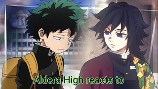 aldera High react to deku as Giyu Tomioka  gacha react [upl. by Ianahs231]