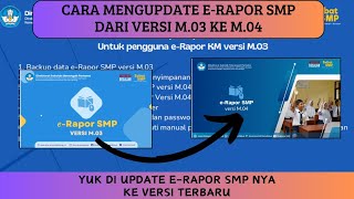 CARA MENGUPDATE ERAPOR SMP M03 KE VERSI M04  UNTUK TAHUN AJARAN 20242025 GANJIL [upl. by Enrico351]