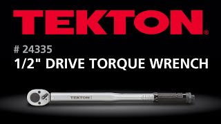 How to use the TEKTON 24335 12 in Drive Click Torque Wrench [upl. by Vivia]