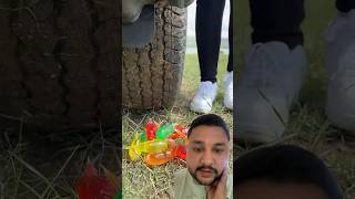 Crushing of juice with tyre funny challenge prank comedy gukafamilyshow shorts [upl. by Nnylyt]