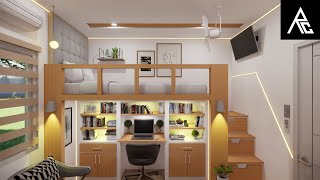 Fantastic Loft Bed Idea for Small Rooms 3x3 Meters [upl. by Rheinlander]