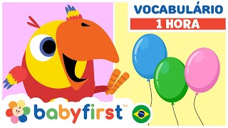 Desenhos Educativos  LARRY O PASSARINHO E OS OVOS COLORIDOS  Aprender objetos  BabyFirst Brasil [upl. by Janey]