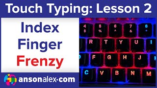 Touch Typing Index Finger Frenzy Lesson 2 [upl. by Imac2]