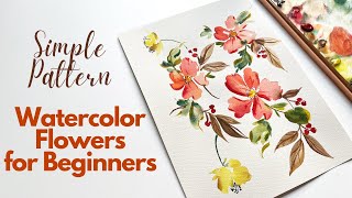 A Simple Watercolor Flower Pattern Tutorial [upl. by Goran]