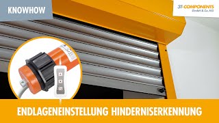 Endlageneinstellung Rollladenmotoren 3T45E mit Hinderniserkennung 3TMOTORS [upl. by Ciapas92]