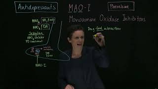 Brandls Basics Pharmacology of Antidepressants 88 Monoamine Oxidase Inhibitors MAOIs [upl. by Nylarad]