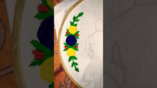 Simple hoop Art Embroidery design flowerembroidery artandcraft art diyhandicraft handmade [upl. by Dnomasor]