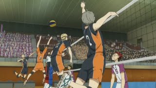 Nishinoya Setting the Ball for Full Team Synchronised AttackHaikyuuEng Dub [upl. by Carie264]