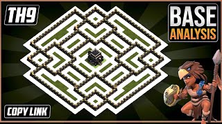 NEW BEST TH9 HYBRIDTROPHY Base 2023  Town Hall 9 TH9 Hybrid Base Design – Clash of Clans [upl. by Aleyam]