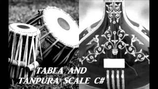 Tabla and Tanpura Scale C  Teen taal 130 bpm madhya laya Scale C sharp [upl. by Nah805]