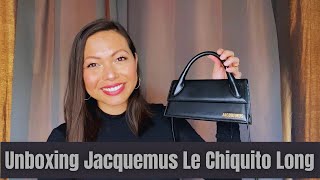 True Unboxing Jacquemus Le Chiquito Long Bag  First Impressions [upl. by Ocsinarf924]