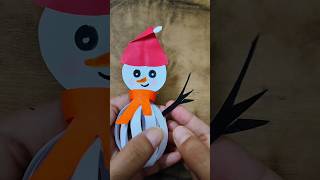 Easy Cute Paper Snowman☃️Cutie Snowman❤DIY Snowman⛄snowman winter shorts snow diy artandcraft [upl. by Nednil]